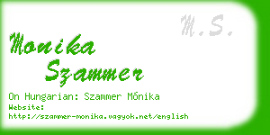monika szammer business card